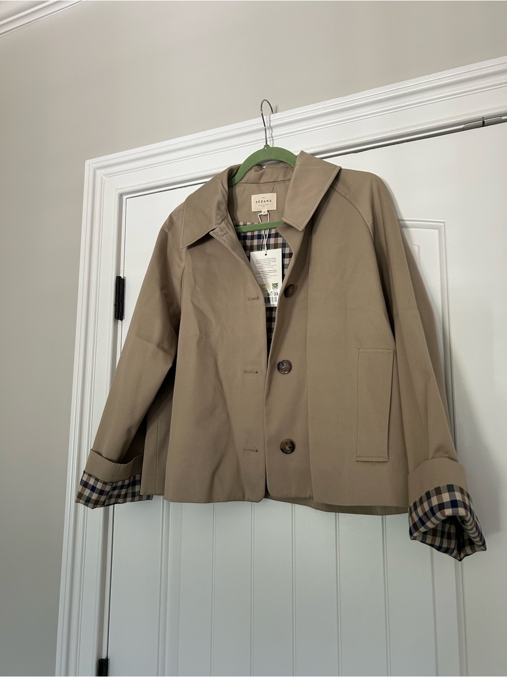 Sezane Bobby Jacket in Light Beige 38 NWT - Picture 5 of 9